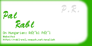 pal rabl business card